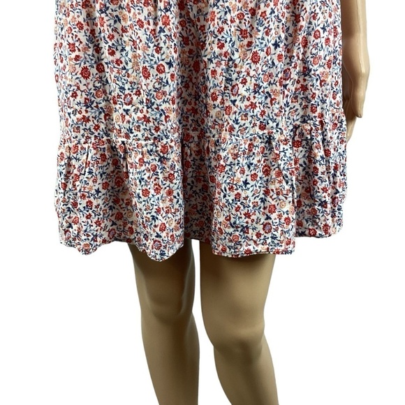 Old Navy High-Waisted Tiered Mini Swing Skirt Size S Multi Ditsy Floral Print - Picture 3 of 7